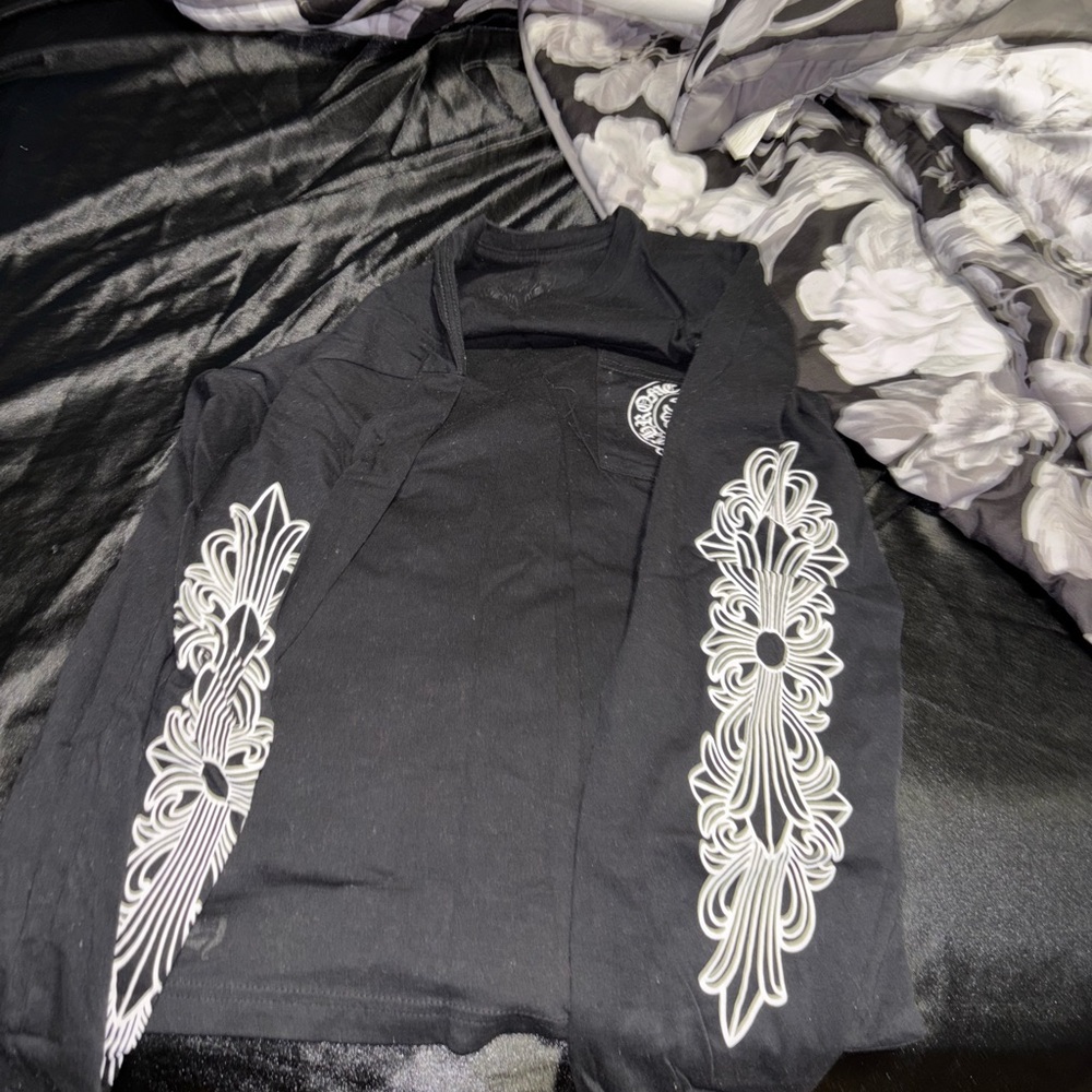 Chrome Hearts Black Tee with Subtle White Logo
